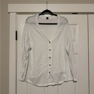 SHEIN Classic White Button-Down Shirt